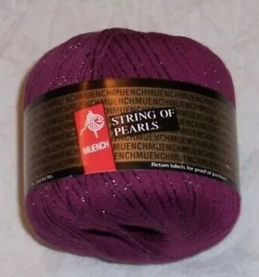 Muench String Of Pearls Yarn Fuscia    Color: #4019  - New • $7