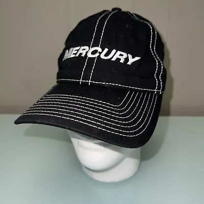 Mercury Marine THREDS Hat Cap Outboard Motor  Boat Black & White Adjustable Back • $14.86