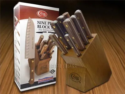 $349.99 • Buy Case Xx 9 Piece Kitchen Knife Set Walnut Wood Block Steel 10249