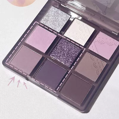 Purple 9 Colors Eyeshadow Palette Matte Shimmer Pearlescent Smoky Eye Finish UK • £3.49