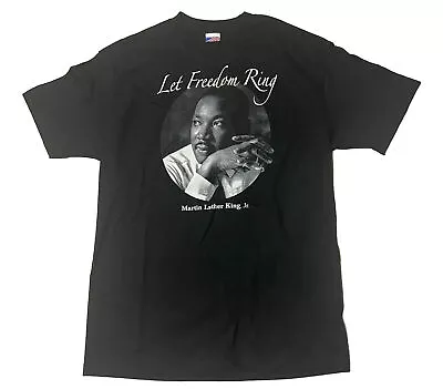 Vintage 90s Martin Luther King Let Freedom Ring T Shirt UAW Rap Tee Style Sz M/L • $22.94