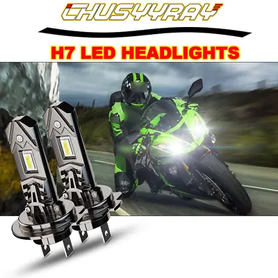 Fit Kawasaki Z750S Z800 Z900 Z1000 Motorcycle LED Headlight Kit H7 6000K Bulbs • $25.99