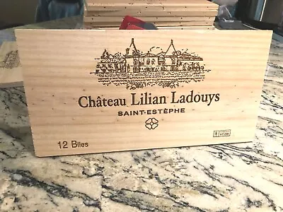 Ch. Lilian Landouys St. Estephe Region Wine Rare Vintage Crate Box Side -1 Panel • $7.50