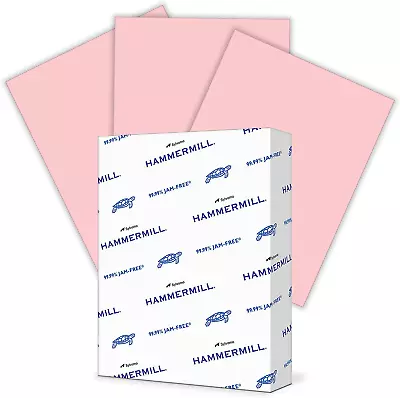 Colored Paper 20Lb Pink Printer Paper 8-1/2 X 11- 1 Ream (500 Sheets) - Made I • $21.32