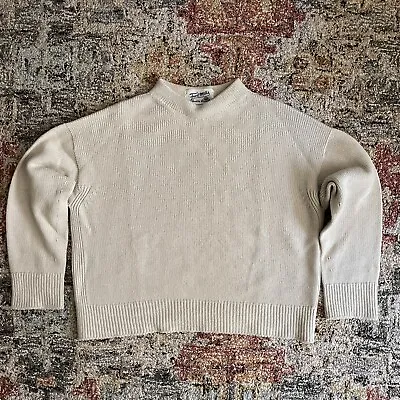 Vintage Japan Ford Mills Seamless One Piece Mock Neck Sweater Sz M Wool Acrylic • $50