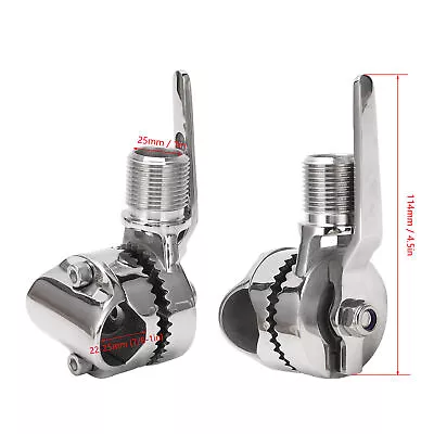 ・Marine VHF Antenna Mount Stainless Steel Adjustable Ratchet Mount For 7/8 To 1i • $25.32