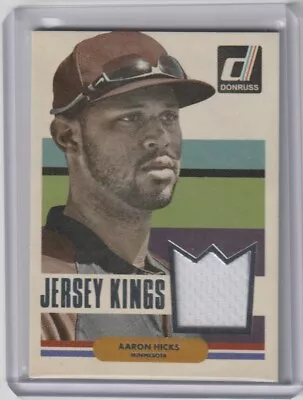 2015 Panini Donruss Jersey Kings #2 Aaron Hicks Yankees Twins Game Used • $1.99