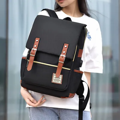 15.6  Laptop Backpack Waterproof USB 30L Large Unisex Rucksack Travel School Bag • £9.99