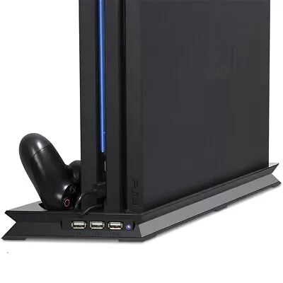 $29.69 • Buy For PS4 PRO Cooling Vertical Stand 2 Controller Charger Charging Dock Station