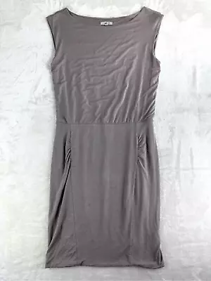 Athleta Dress Women’s Medium Bodycon Taupe High Neck Wool Modal Blend • $14.99