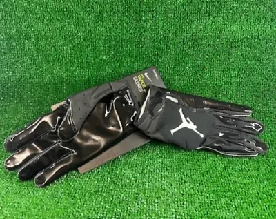 Air Jordan Nike Vapor Jet Football Gloves Black White Receiver DA1749-091 Sz 2XL • $30