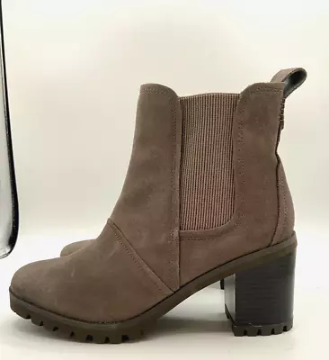 UGG Hazel Chelsea Ankle Boots Suede Gray Lug Heels Women Sz 10 • $59.99