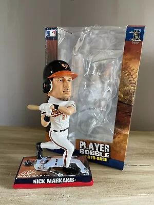 NICK MARKAKIS Baltimore Orioles MLB EXCLUSIVE “Photo Base” Bobblehead NIB! • $75