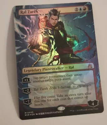 Ral Zarek Anime Borderless Foil NM/M Magic The Gathering Ravnica Remastered MTG • $8.95