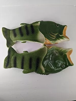 Large Mouth Bass Fish Slides Slippers Men's Size 12/12.5 (46/47) Novelty Gift • $14.99