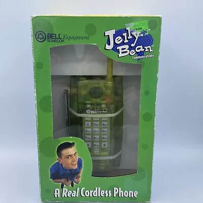 Vintage Retro Neon Green Jelly Bean Cordless Wireless Phone Telephone NEW In BOX • $80