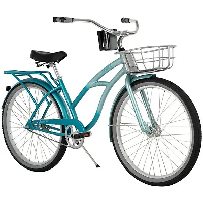 Huffy Sanford 26 Inch Women's Aluminum Cruiser Bike - Blue - With Basket & Rack • $203