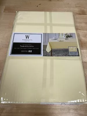 NEW Wamsutta Spill Proof 52 In X 52 In Oval Microfiber Tablecloth - Canary • $20.99