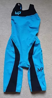 Michael Phelps Swimming  Racesuit Size 30 Kneesuit Aquasphere Blue Black • £55