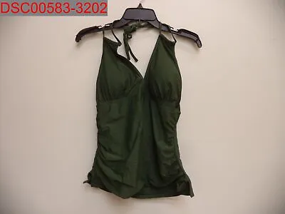 NWT - Vivian Women's Army Green V-Neck Halter Tankini Set Size L X002R7NJB7 • $31.50