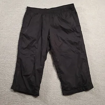 £19.62 • Buy Nike Pants Womens Large Black Workout Capri Athletic Ladies Lined Pockets 