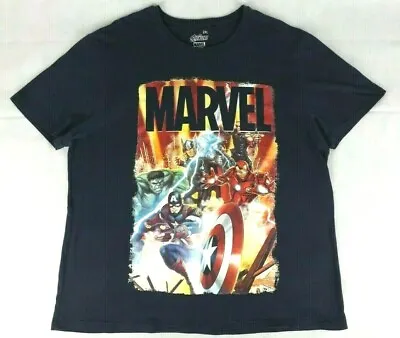 Marvel Avengers Tee T Shirt Navy Size 2XL Iron Man Thor Hulk Captain America • $15