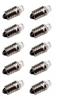 Pack Of 10 E10 Miniature Screw Base Light Bulbs 1.5v / 0.3a Flashlight Style Inc • $11.11