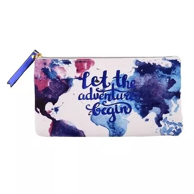 Artists Loft Let The Adventure Begin Pouch Accessory Bag Makeup Pencil Bag • $5.99