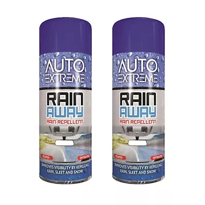 2x AUTO EXTREME RAIN REPELLENT SPRAY RAIN AWAY CAR GLASS WINDSCREEN MIRROR 200ML • £6.59