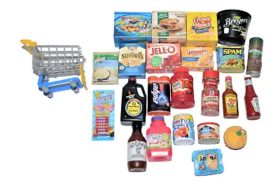Toy Grocery Foods Pretend Play Shopping Cart Learning Miniature • $24.99