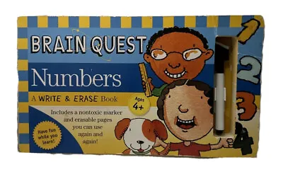 $17.20 • Buy Brain Quest Numbers A Write & Erase Book Dry Erase Learning HomeSchool Travel
