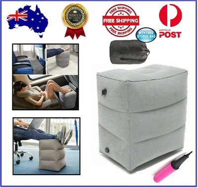 $21.95 • Buy Inflatable Travel Footrest Leg Foot Rest Plane Pillow Pad Kids Bed Air Cushion
