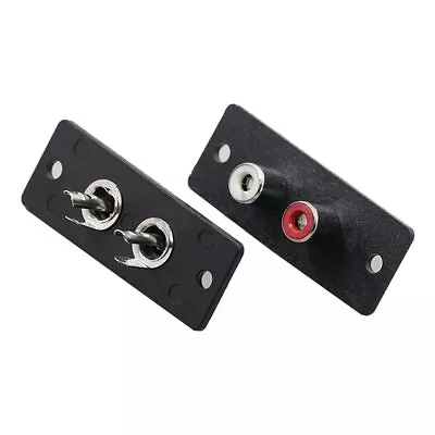 2PCS 2 Way Copper Core RCA Terminal Wall Panel Plate Input Chassis Socket NEW • $4.99