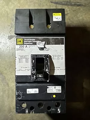 Square D KA26200AC I-Line Circuit Breaker 2-Pole 200 Amp 600Vac Used  • $315