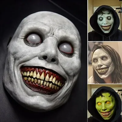 $9.99 • Buy Creepy Halloween Mask Smiling Demon Horror Cosplay Costume Halloween Party Prop