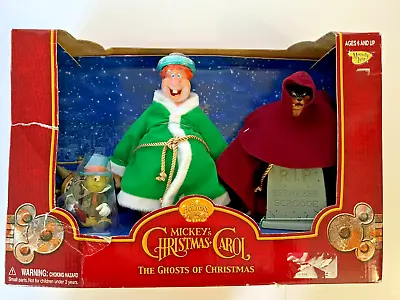 VTG Disney MICKEY'S CHRISTMAS CAROL GHOSTS Of CHRISTMAS Figure Play Set (NIB) • $78.20