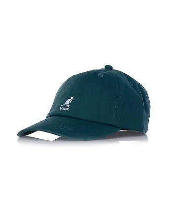 KANGOL Washed Baseball Cap Snapback Leather Belt One Size Fits Most Algae Green  • $60.36