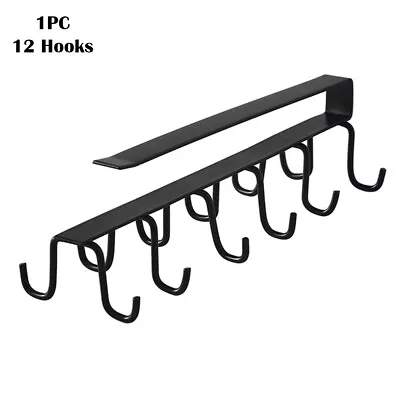 6/12 Hook Mug Cup Rack Holder Under Shelf Kitchen Cabinet Metal Hanger Wardrobe • $14.99