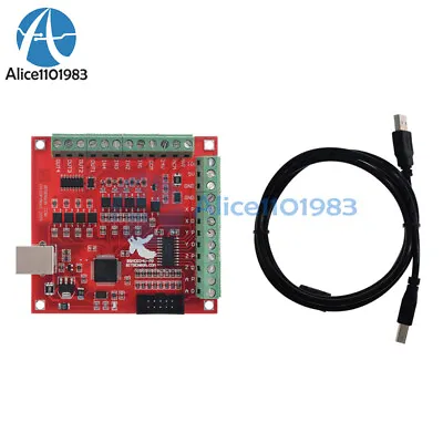 4 Axis CNC USB MACH3 100Khz Breakout Board Interface Driver Motion Controller • $21.35