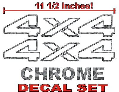  4x4 Truck Bed Decals CHROME (Set) For Dodge Ram Or Dakota • $14.50