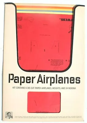 Vtg 1968 Skylark 6 Die Cut Paper Airplanes Toy Kit (Model Airplanes)  • $13.50