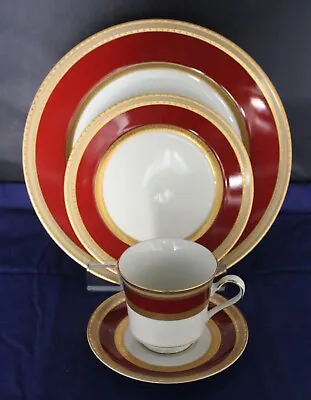 Mikasa French Embassy Red 4 Piece Place Setting  Grande Ivory  L2829 Have 8 • $85