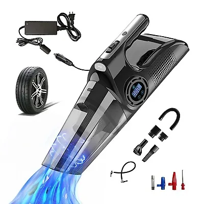 Sojoy 4in1 Car/Home Vacuum Cleaner Tire Inflator Tire Pressure Display Portable • $50.99