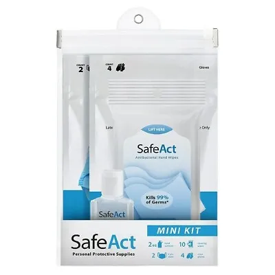 SAFE ACT/personal Mini/Travel Kit MaskGlovesWipesSanitizer Protective Supply. • $7.50