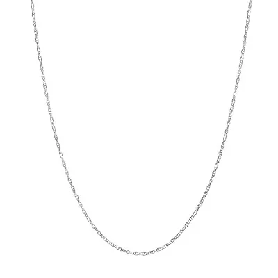 0.7mm Open Dainty Twisted Rope Chain Necklace Real 14K Real White Gold 18  • $58.84