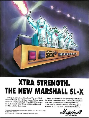 1993 Marshall SL-X JCM 900 SLX Guitar Amplifier Advertisement Print 8x11 Amp Ad  • $4
