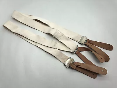 Original WW2 British Army / RAF Trouser Suspenders With Leather Tabs • $25.25