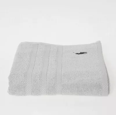 NEW Ralph Lauren Logo Grey Hand Towel Gym Towel 94cm X 50cm 100% Cotton RRP £33 • £20.99