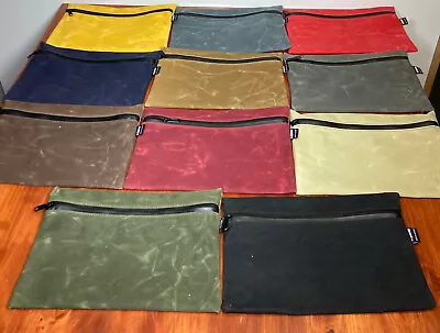 $15.95 • Buy Waxed Canvas Zipper Tool Bank Pouch Tough Heavy Duty