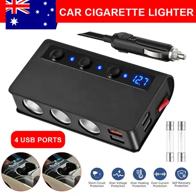 3 Way 12V 24V Car Cigarette Lighter Socket Charger Adapter Splitter Multi Power • $25.25